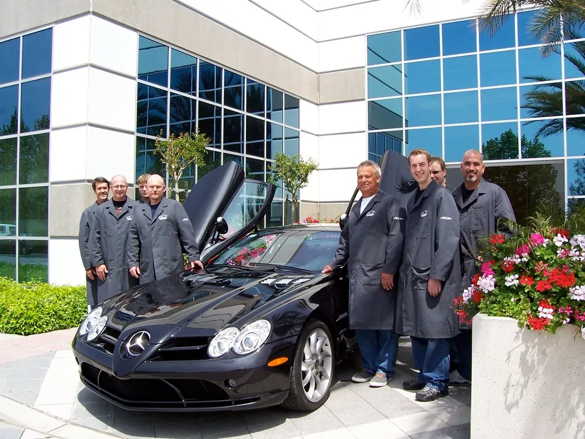 Jeffrey at Mercedes-Benz SLR McLaren specialist training
